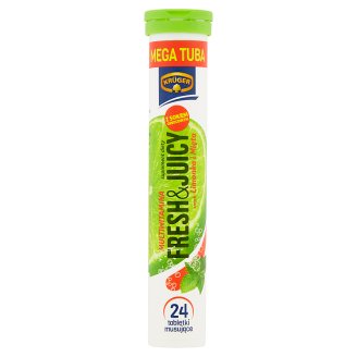 Krüger Fresh&Juicy Suplement diety multiwitamina smak limonka i mięta 103,2 g (24 sztuki)