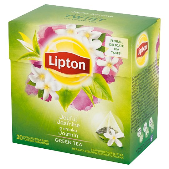 Lipton o smaku Jaśmin Herbata zielona aromatyzowana 34 g (20 torebek)