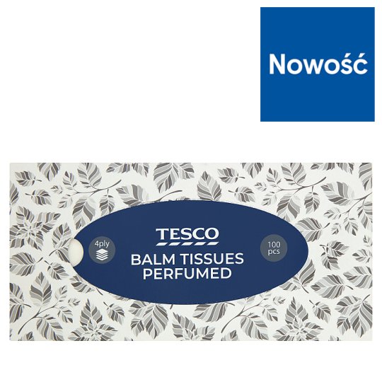 Tesco Chusteczki uniwersalne zapachowe z balsamem 4-warstwowe 100 sztuk
