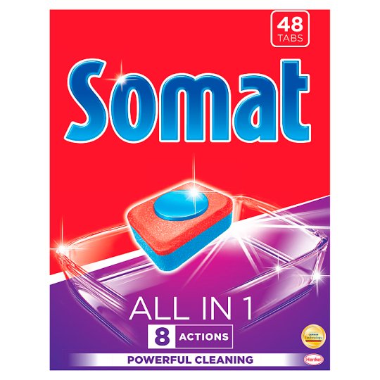 Somat All in 1 Tabletki do mycia naczyń w zmywarkach 864 g (48 sztuk)