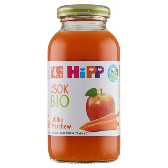 HiPP BIO Jabłko-Marchew Sok Bio 100% po 4. miesiącu 0,2 l