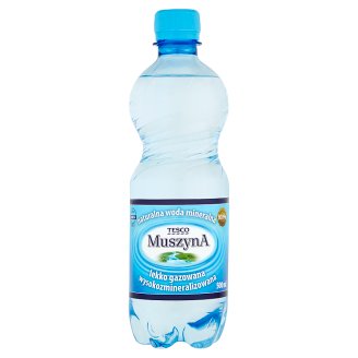Tesco Muszyna Naturalna woda mineralna wysokozmineralizowana lekko gazowana 500 ml