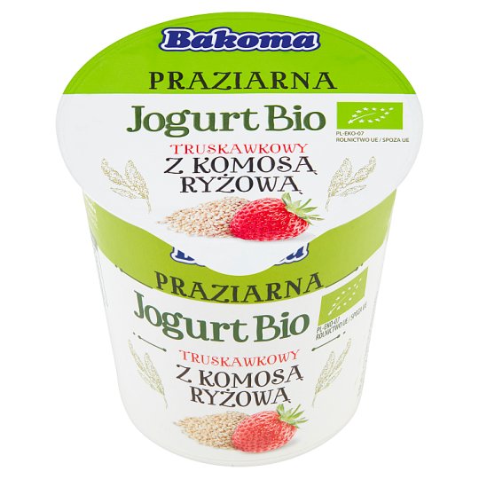 Bakoma Praziarna Jogurt Bio truskawkowy z komosą ryżową 140 g
