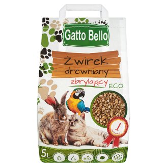 Gatto Bello Żwirek drewniany zbrylający Eco 5 l