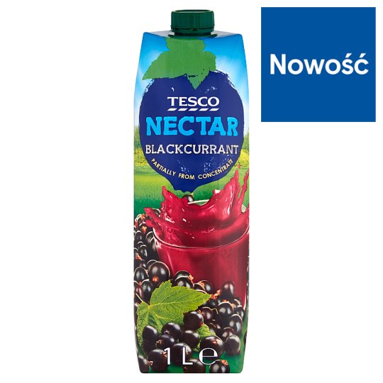 Tesco Nektar z czarnych porzeczek 1 l