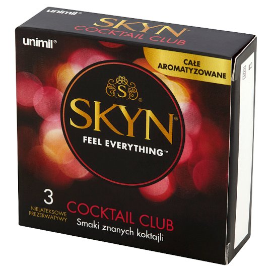 Unimil Skyn Cocktail Club Nielateksowe prezerwatywy 3 sztuki