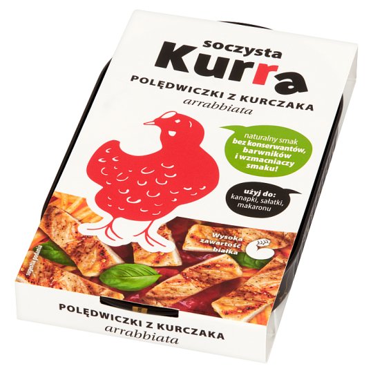 Nowy Wiśnicz Soczysta Kurra Polędwiczki z kurczaka arrabbiata 130 g