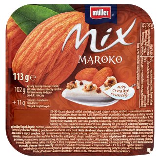 Müller Mix Maroko Słodzony produkt mleczny z dodatkiem chrupek migdałowych 113 g