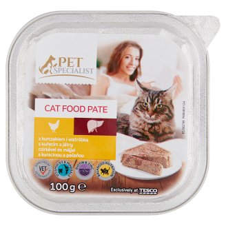Tesco Pet Specialist Karma dla dorosłych kotów pasztet z kurczakiem i wątróbką 100 g
