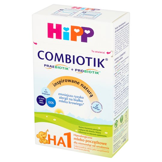 HiPP HA Combiotik 1 Hipoalergiczne mleko początkowe dla niemowląt od urodzenia 500 g
