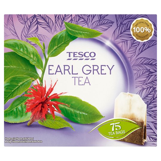 Tesco Herbata czarna Earl Grey 131,25 g (75 torebek)