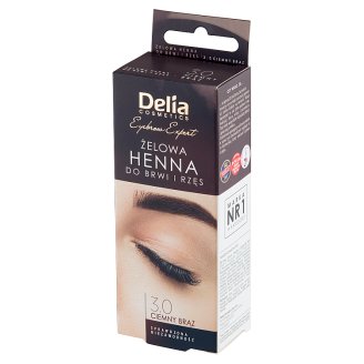 Delia Cosmetics Henna do brwi i rzęs żelowa 3.0 ciemny brąz