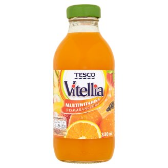Tesco Vitellia Multiwitamina pomarańczowa Napój wieloowocowy 330 ml