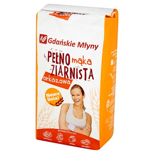 Gdańskie Młyny Mąka pełnoziarnista orkiszowa 1 kg
