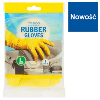 Tesco Rękawice gumowe rozmiar L 1 para