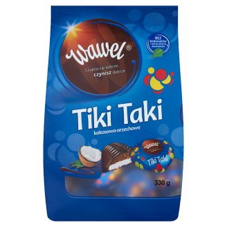 Wawel Tiki Taki kokosowo-orzechowe Czekoladki nadziewane 330 g