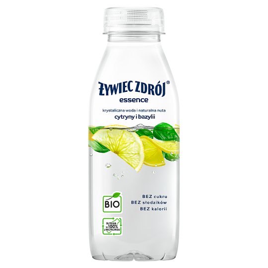 Żywiec Zdrój essence Lemon and Basil Flavour BIO Still Drink 370 ml