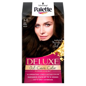 Palette Deluxe Oil-Care Color Farba do włosów Ciemny brąz 800