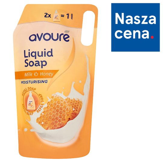 Avoure Milk & Honey Mydło w płynie opakowanie uzupełniające 1 l