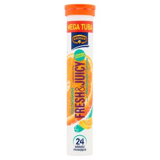 Krüger Fresh&Juicy Suplement diety multiwitamina smak mandarynka i cytryna 103,2 g (24 sztuki)