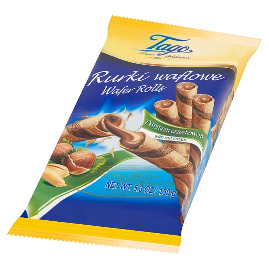 Tago Rurki waflowe z kremem orzechowym 150 g