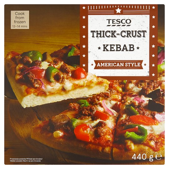 Tesco American Style Thick-Crust Kebab Pizza 440 g