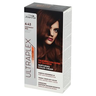 Joanna Ultraplex Color Pielęgnacyjna farba do włosów Kasztanowy brąz 6.43