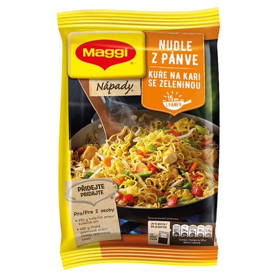 MAGGI Nápady Noodle Pan Curry Chicken with Vegetables Pocket 185 g