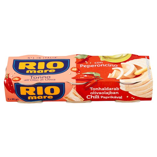 Rio Mare Tuna in Olive Oil with Chilli Pepper 3 x 80 g