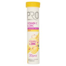 Tesco Pro Formula Vitamin C & Zinc Effervescent Tablets Lemon 20 pcs 80 g