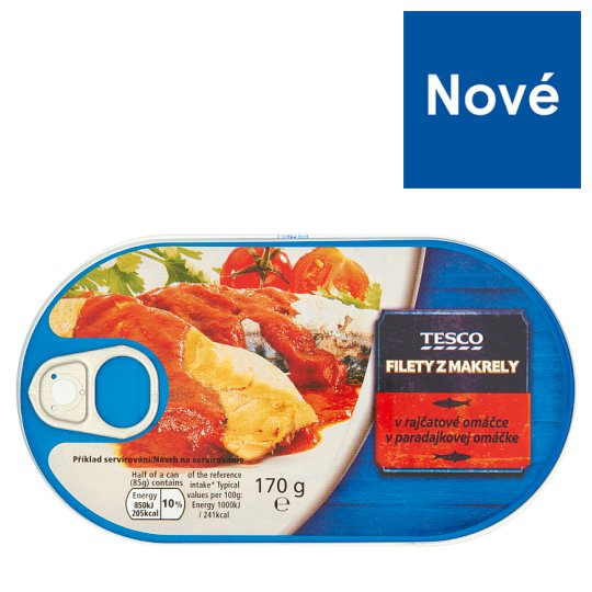 Tesco Filety z makrely v paradajkovej omáčke 170 g