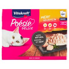 Vitakraft Poésie Délice Meat Selection Complete Food for Adult Cats 6 x 85 g (510 g)