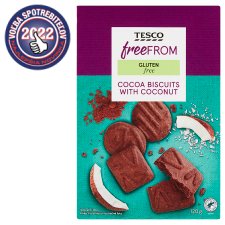 Tesco Free From Gluten Free Cocoa Biscuits with Coconut 120 g