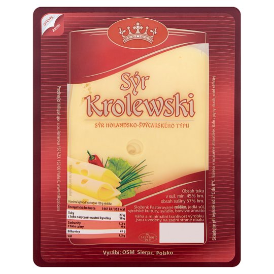 Krolewski Zrejúci syr plátky 100 g