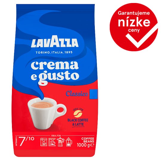 Lavazza Crema E Gusto Classico Mixture of Roasted Coffee Beans 1000 g