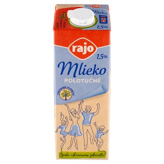 Rajo Mlieko polotučné 1,5% 1 l