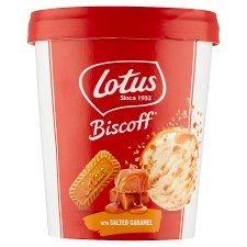 Lotus Biscoff Ice Cream with Caramelised Biscuit Pieces with Salted Caramel Sauce 460 ml