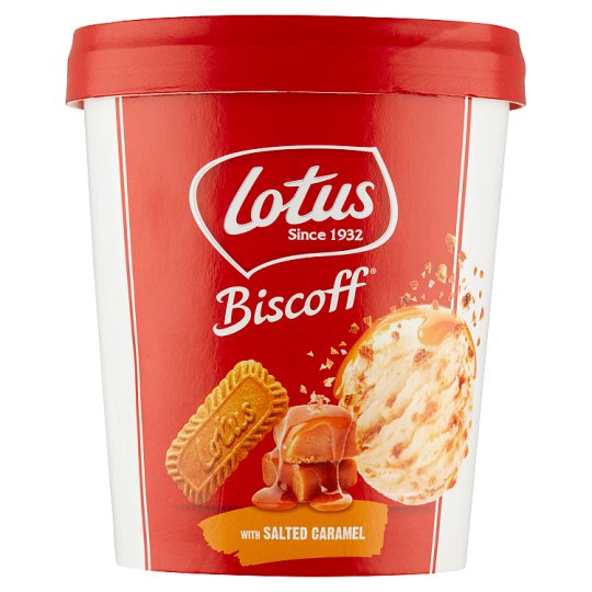 Lotus Biscoff Ice Cream with Caramelised Biscuit Pieces with Salted