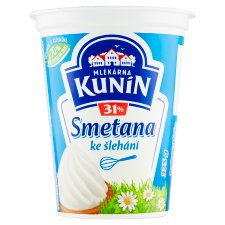 Mlékárna Kunín Smotana na šľahanie 31% 375 g