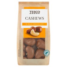  Tesco Cashew Nut Kernels Roasted in Milk Chocolate 100 g