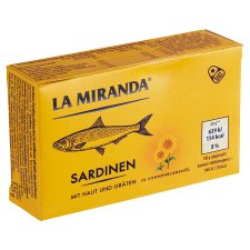 La Miranda Sardinky v slnečnicovom oleji 125 g
