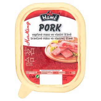 Hamé HaMing Bravčové mäso vo vlastnej šťave pork 215 g