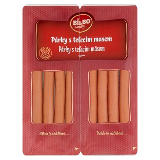 Bilbo Párky s teľacím mäsom 0,350 kg