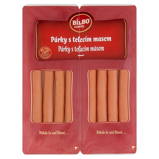 Bilbo Párky s teľacím mäsom 0,350 kg