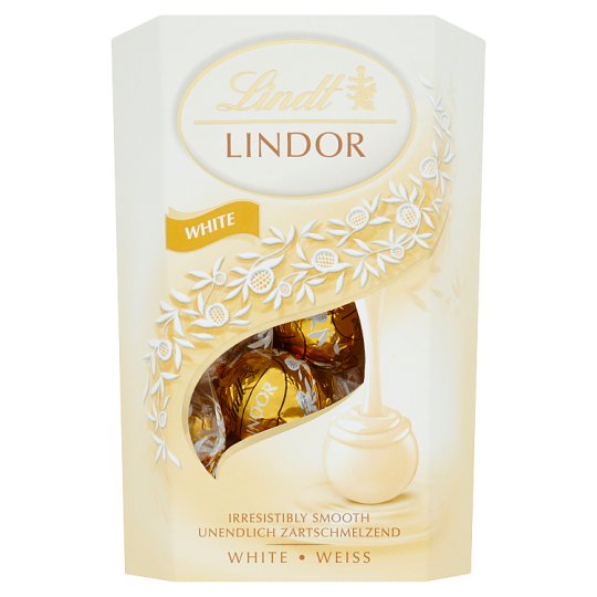 Lindt Lindor Biela čokoláda s jemnou tekutou náplňou 200 g