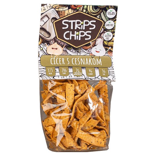 Strips Chips Chickpeas with Garlic 80 g Tesco Groceries