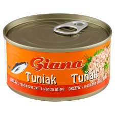 Giana Tuniak drvený v rastlinnom oleji a slanom náleve 185 g