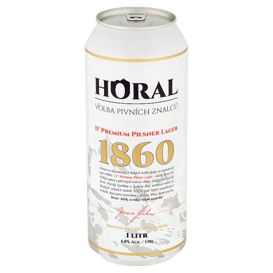 Horal 11° Premium Pilsner Lager pivo ležiak svetlé 1 l