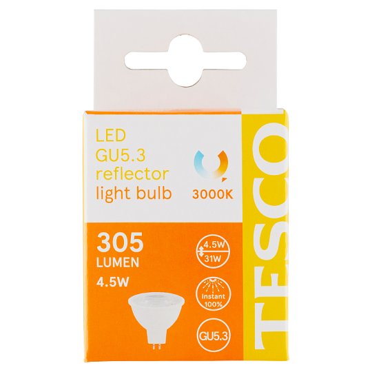Tesco LED žiarovka 4.5W (31W) GU5.3