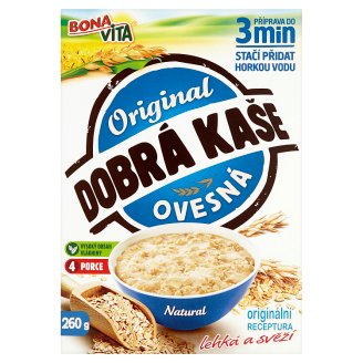 Bona Vita Dobrá kaše Original ovsená kaša natural 4 x 65 g